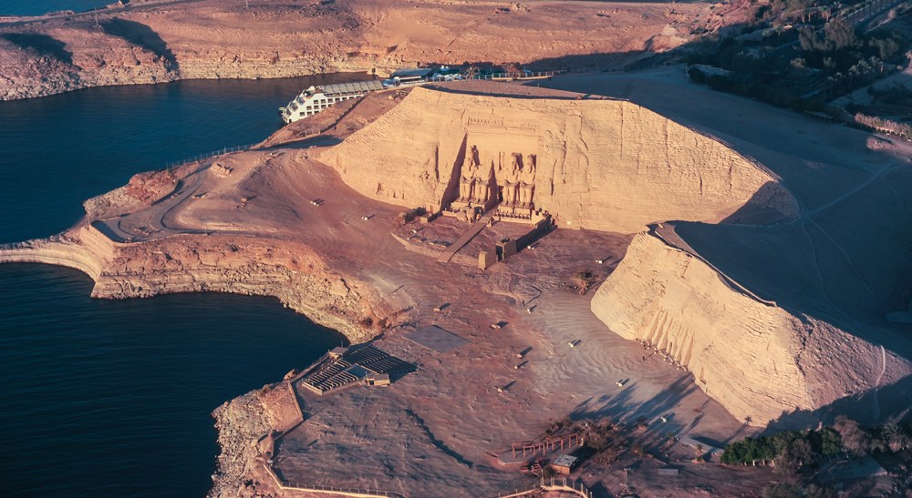 Ariel view of Abu Simbel temples, Egypt 