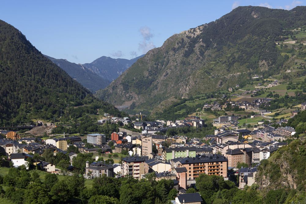 Panoramic view of Andorra La Vella, Andorra
