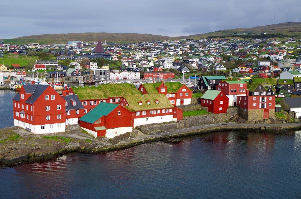 Tinganes, the historic location of the Faroese government in Torshavn, Faroe Islands 