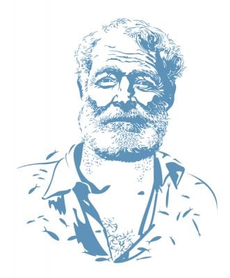 Portrait of legendary writer, Ernest Hemingway
