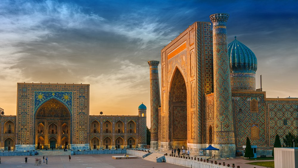 Registan, an old public square in the heart of the ancient city of Samarkand, Uzbekistan 