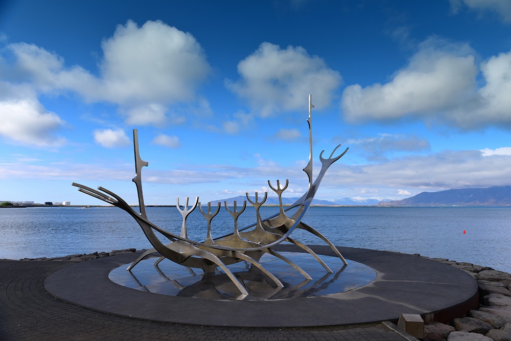 Sun Voyager stainless steel sculpture, Reykjvik, Iceland 