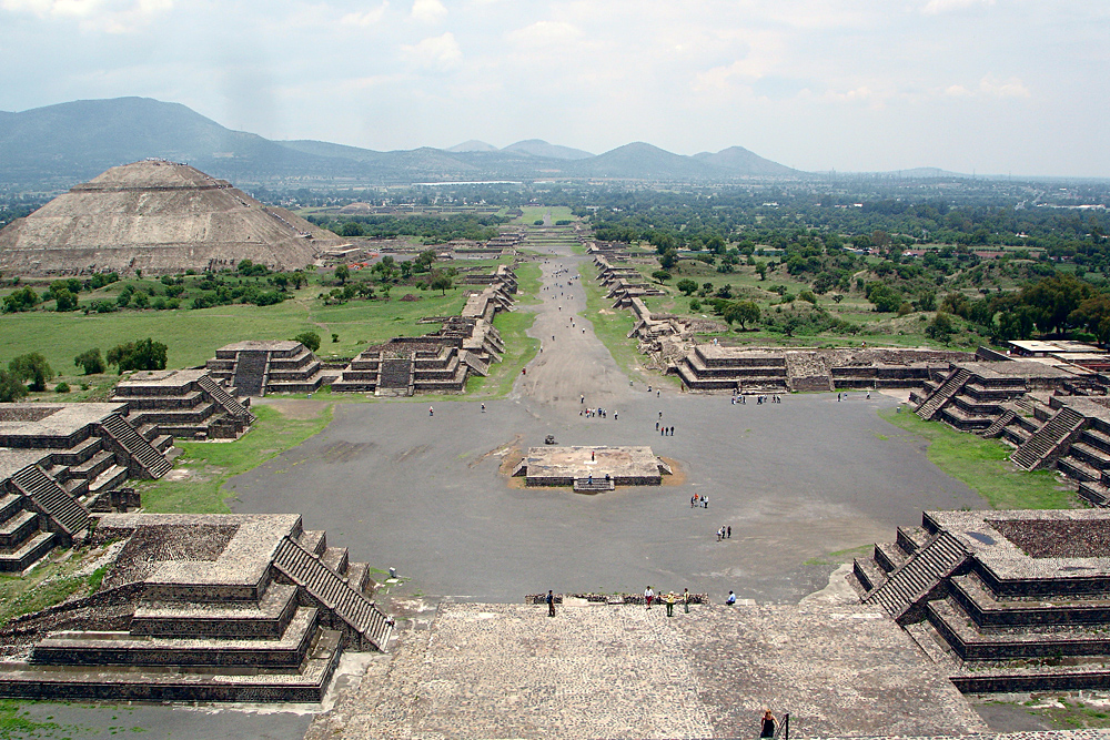 View of the Avenue of the Dead, Teotihuacan