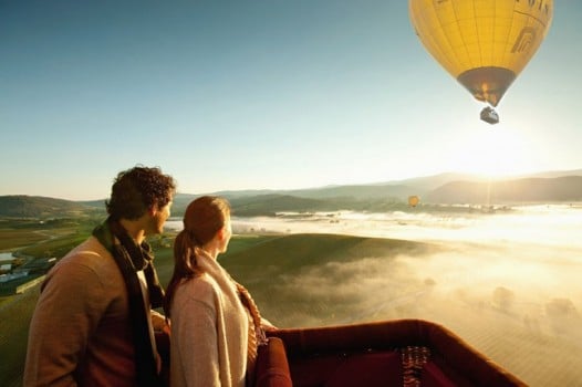 Hot air balloon ride over the Yarra Valley