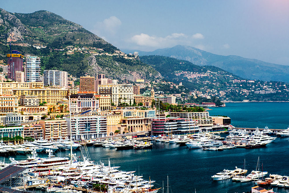 Monte Carlo Harbour and Cityscape, Monaco