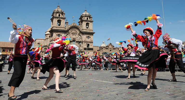 Dancers at Plaza de Armas Cusco, Peru