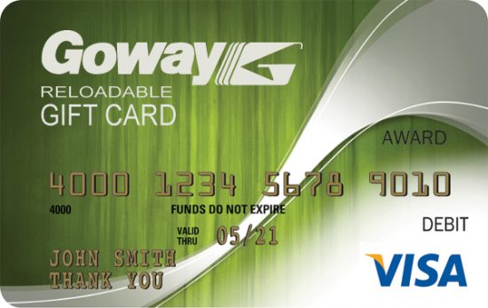 Goway Rewards Card
