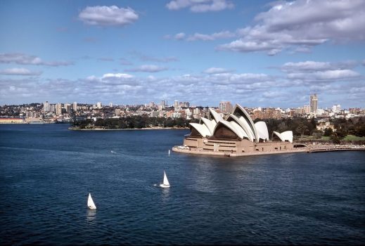 Aerial view Sydney Australia