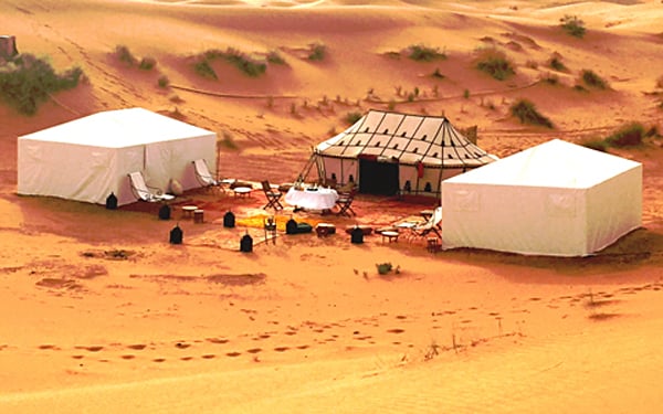 Aerial view of Gold Sand Camp, Morocco