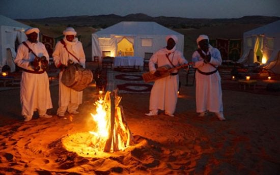 Entertainment at Gold Sand Camp, Morocco