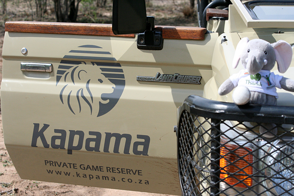Kirsty Perring - Kapama Private Game Reserve - Goway Mascot Thandi at Kapama, South Africa