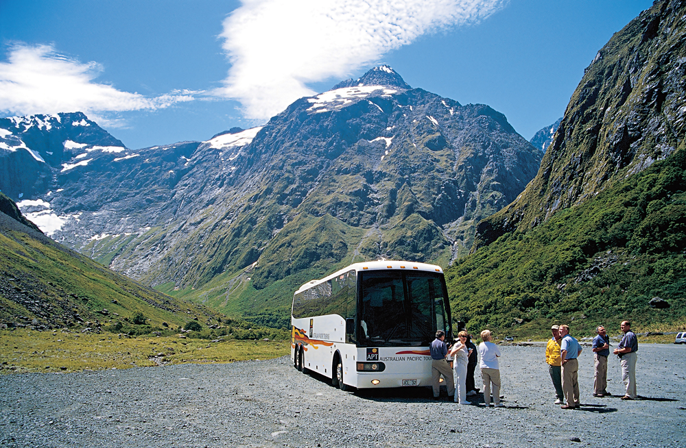 New Zealand APT Coach and Passengers