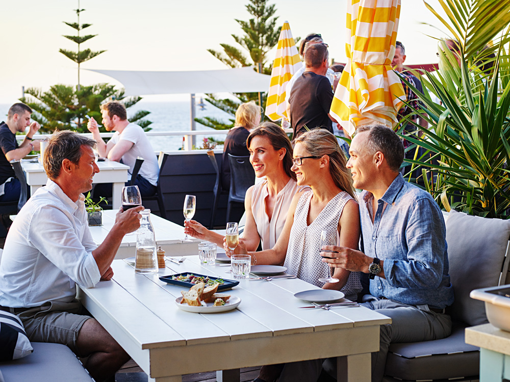 Dining at Swanbourne Beach, near Perth | Photo courtesy of Tourism Western Australia