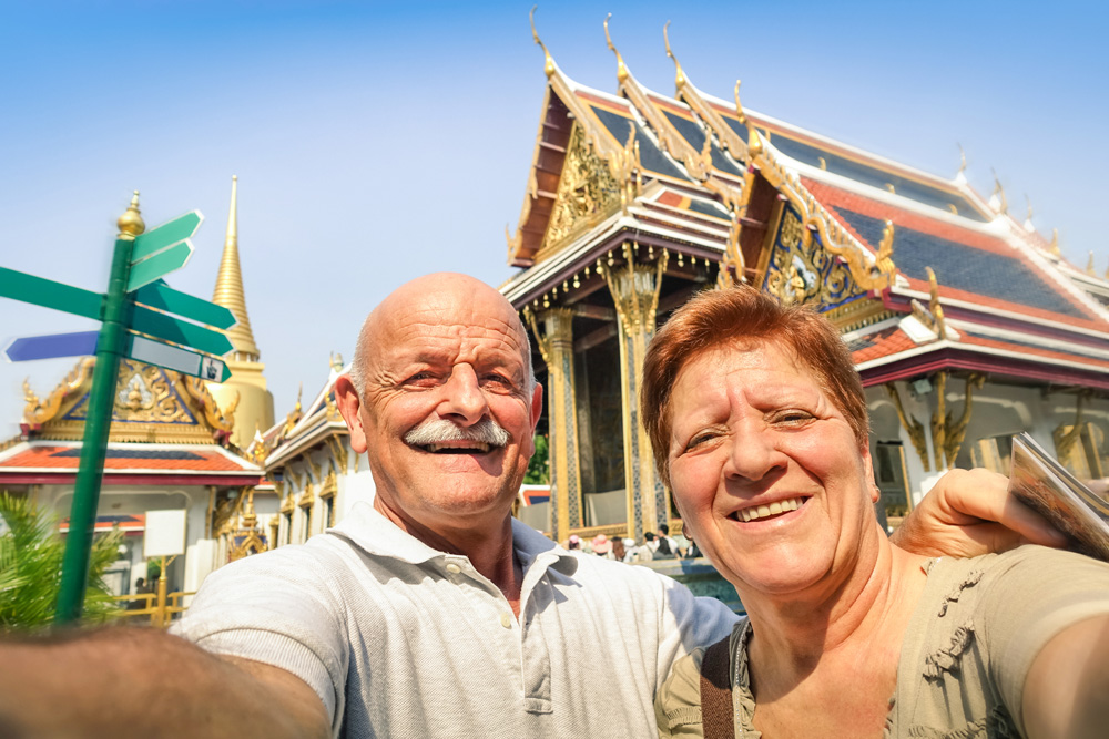 Photo opportunity at the Grand Palace in Bangkok